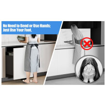 Cabinet Foot Pull for Trash Drawer, Trash Cabinet Foot Pull Touchless Hands Free Design for Full Overlay Cabinet Door