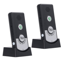 Wireless Intercom System, 2 Unit Waterproof Rechargeable Two Way Intercom for Home Office and Lab