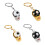 Set van 6 zinklegering sleutelhangers accessoires-C 2