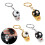 Set van 6 zinklegering sleutelhangers accessoires-C 3