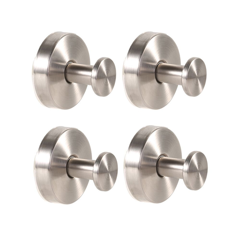 Stainless Steel Suction Cup Clothes Hook Kitchen Bathroom Towel Hook Punch-Free Bathroom Seamless Suction Cup Silver 4713241305723