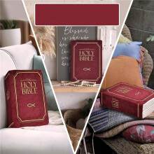 2X Gemütliches Bibelkissen „Glaube" - Plüsch-Buchform mit Bibelvers, Perfektes Christliches Geschenk für Kinder und Erwachsene