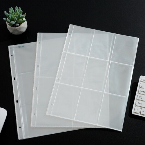 20PCS Binder Pocket Sheet Protectors Clear-Vertical six grids 2