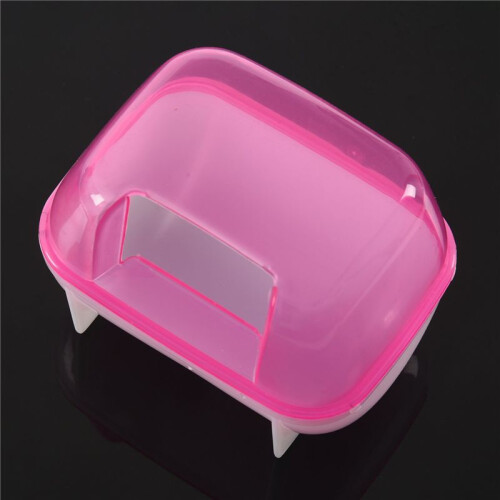 3X Pet Hamster Bagno Rosa 10x7x7cm 2
