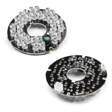 2Pcs 2.07' 36 LED IR Illuminator Board, 30 Infrared Light Plate for CCTV Cameras Enhanced Night Vision