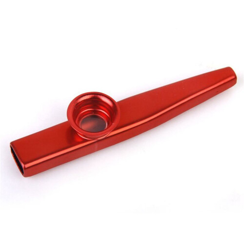 3X Aluminiumlegierung Kazoo mit Membran Rot 1