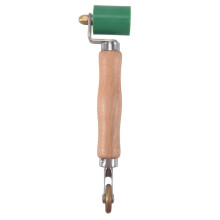 40mm Wallpaper Roller Seam Roller Steel, Wood Handle Silicone Seam Roller Dual Use Brass Wheel for PVC Welding B