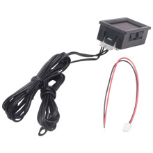 Termómetro Digital de Corriente Continua de 4-28 V, Detectores de Doble Pantalla, Termómetro para Coche con Temperatura de Vela para Motos de