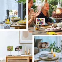 Table Number Holders 40Pcs - 3.35 Inch Place Card Holder Table Number Stands for Wedding Party Graduation Reception D
