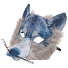1 St Djurmask för Alla, Universal för Halloweenfester och Sammankomster, Unisex Djurmask, Varg, en Storlek