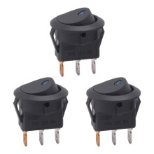 3Pc 12V 20A Rocker Toggle LED Light SPST -Off Control for Boats Cars Racing Cars Off-Road Vehicles Heavy Trucks RVs ATVs and Anything