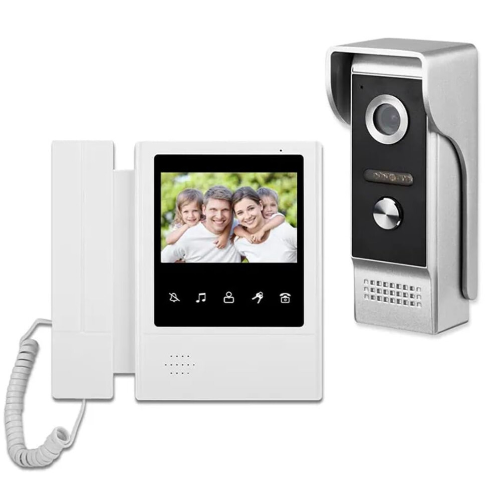4.3 Inch Wired Video Doorbell With Monitor, Waterproof Ir Night Vision Twoway Intercom System For Home 9092120091595