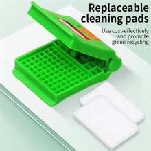 A-07 Optical Fiber Core Wiping Clip FTTH Cleaning Tool Fiber Optic Cleaner with Cleaner Cotton/Alcohol Storage Bottle A