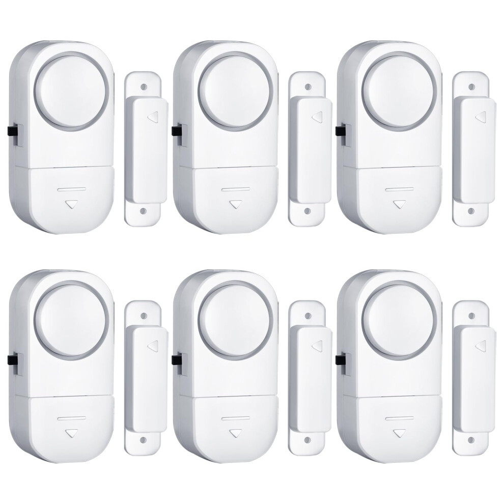 Door Window Alarm 6 Pack, 95Db Wireless Door Sensor Alarm For Home Security And Kids Safety 9771547470113