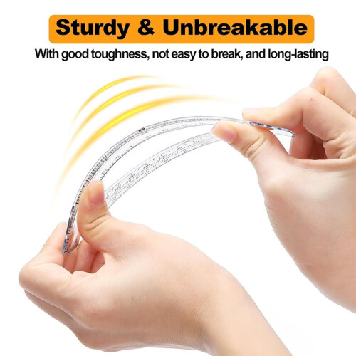50 Pack Plastic Protractor, 6 Inch Clear Protractor for Geometry, School, Office 2