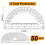 50 Pack Plastic Protractor, 6 Inch Clear Protractor for Geometry, School, Office 8