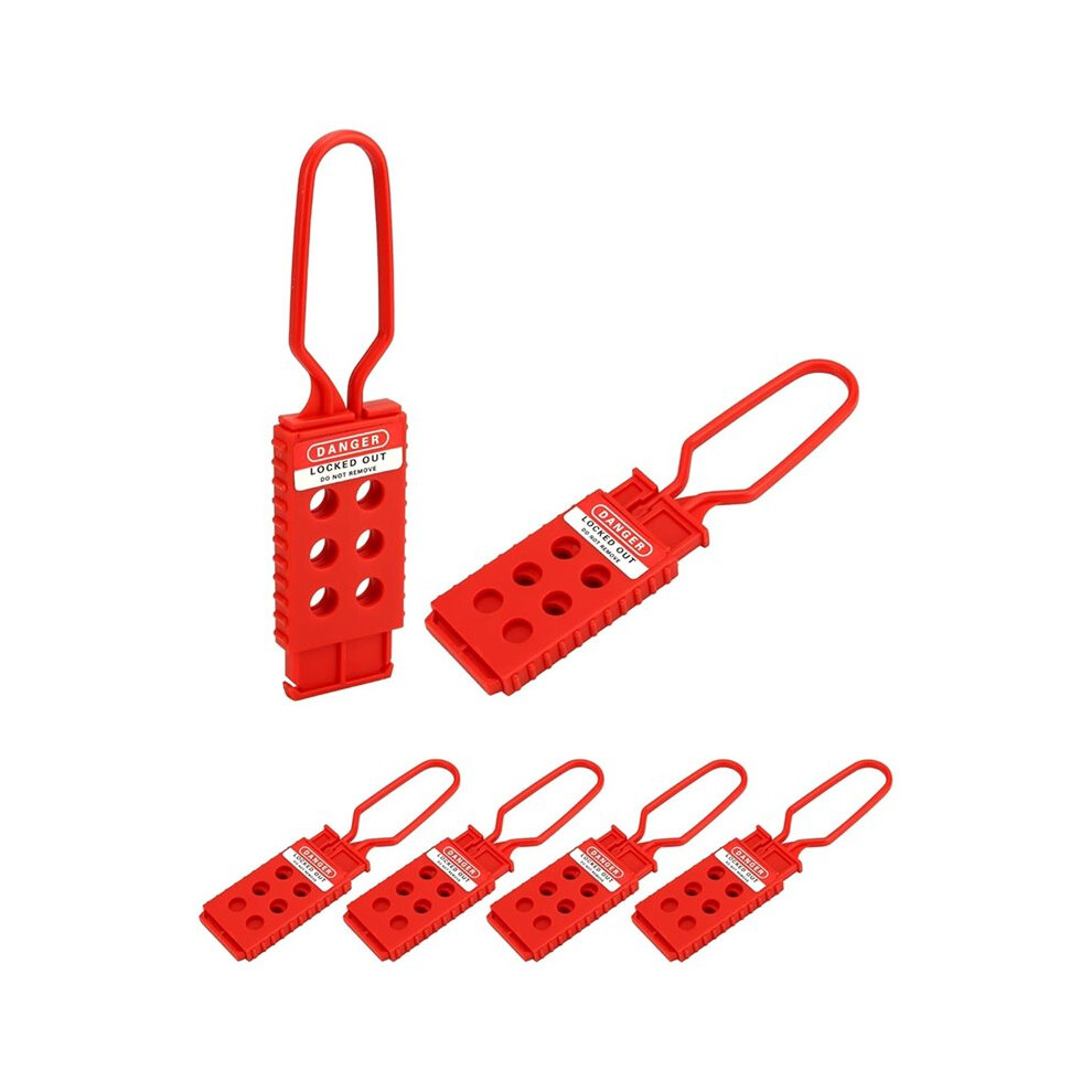 6Pcs Industrial Safety Lockout Tag Hasps Nylon Padlock Hasps With 6 Hole Interlock For Equipment Maintenance 4712523437305