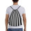 Black and White Stripe Drawstring Backpack Sport Gym Sackpack with Side Pocket Lightweight Durable Design 2