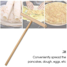 16St T Shape Crepe Maker Pannkakssmet Träspridarstav, Träcrepeverktyg,Crepespridare för Att Göra Crepes