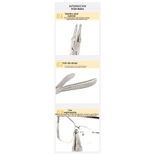 Besmic Stainless Steel Eyeglasses Repair Hand Tool with Suction Cup Plier JR022B