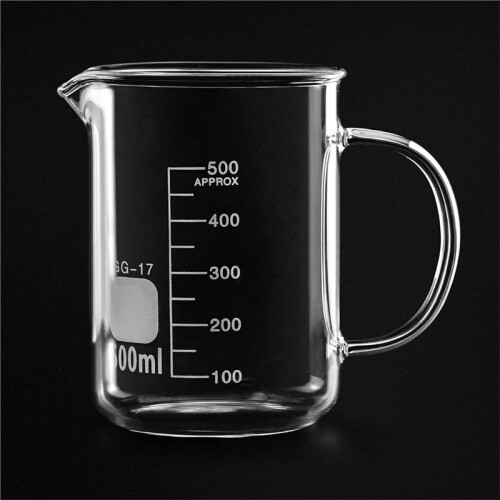2 Becher mit Griff, 500 Ml Messbecher, Borosilikatglas 1