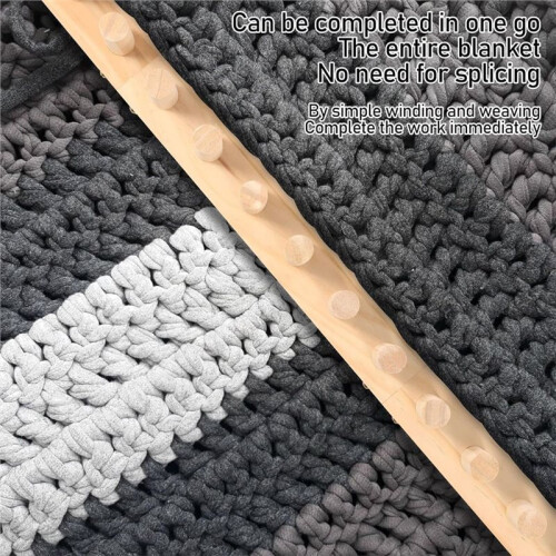 4Pcs Chunky Knitting Blanket Loom, with 1 Screwdriver & Assembly Tools, Knitting for Blankets, Afghans, Throws 2