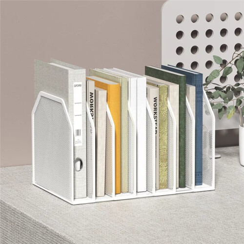 Segment File Folder Storage Rack for Desk Vertical Office File Rack Heavy Duty Mesh File Sorter for Books, Binders A 1