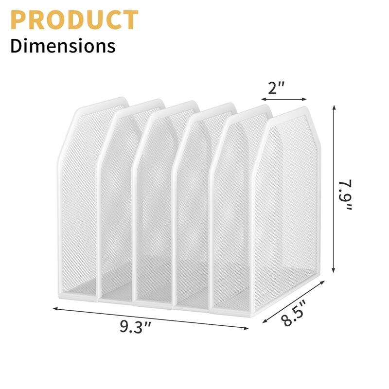 Segment File Folder Storage Rack for Desk Vertical Office File Rack ...