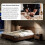 2 Pack Solid Wood Wall Sconces Rechargeable Night Lamps 360 Rotation Dimmable Touchable Wall Reading Lights for Bedside 4
