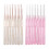 Knitting Crochet Hook Collection Pink Rubber Handle Set-Pink 2