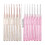 Portable Crochet Set With Storage Bag Pink Handle For-Clear 4