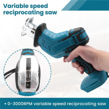 Reciprocating Saw for 18V 20V Battery 0-3000RPM Variable Speed Reciprocating Saw for Wood, Metal & Plastic