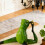 Sculpture de grenouilles vertes, Figurine d'animal méditant,-2 5