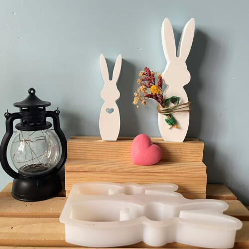 Easter Candle Silicone Mould Multipurpose 2 Cavities Rabbit 1