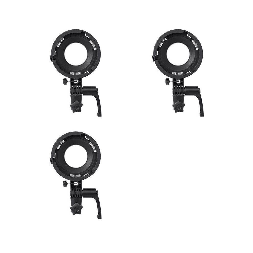 3X Mount To Bowens Mount Adapter Quick Set- For Yongnuo Yn150 Ifootage 60/130 Nanlite Forza 60 Softbox Mb02 4712932465333
