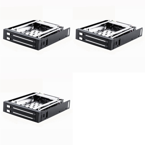 3Conjunto Bandeja para Unidade de Disquete de 2,5 Polegadas Unidade de Disco  de 2 Baias para HDD / SSD Caixa de Extração de Gabinete de Disco