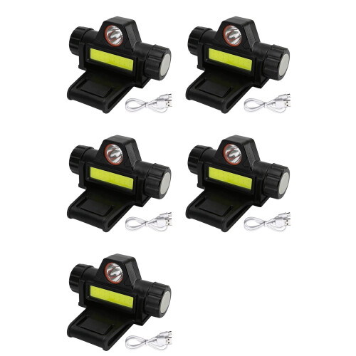 5X Rechargeable Welding Helmet Light Versatile Headlamp Flashlight with Mount Holder, Automatic Dimming