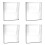 4X Letter Holder Mail Organizer Wall Mount Hook Acrylic Home Office Decoration 1