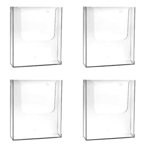 4X Letter Holder Mail Organizer Wall Mount Hook Acrylic Home Office Decoration