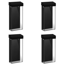 4X Outdoor Brochure Holder 4x9 Inch Waterproof Wall Mount Literature Box with Lid Clear Acrylic for Pamphlet Menu