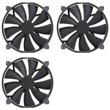 3X PHANTEKS PH-F200SP Svart Datorfodral med Hög Luftvolym Fläkt 200 mm 4Pin PWM Tyst Kylfläkt FDB Hydrauliska Lager