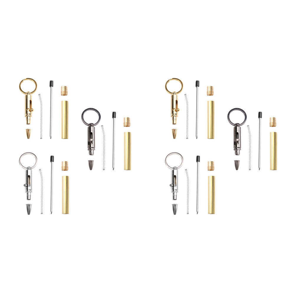 6X Wood Bolt Pen/Keychain For Men Gift Woodturning Ballpoint Kit Turning Pen Kits 6033970334145