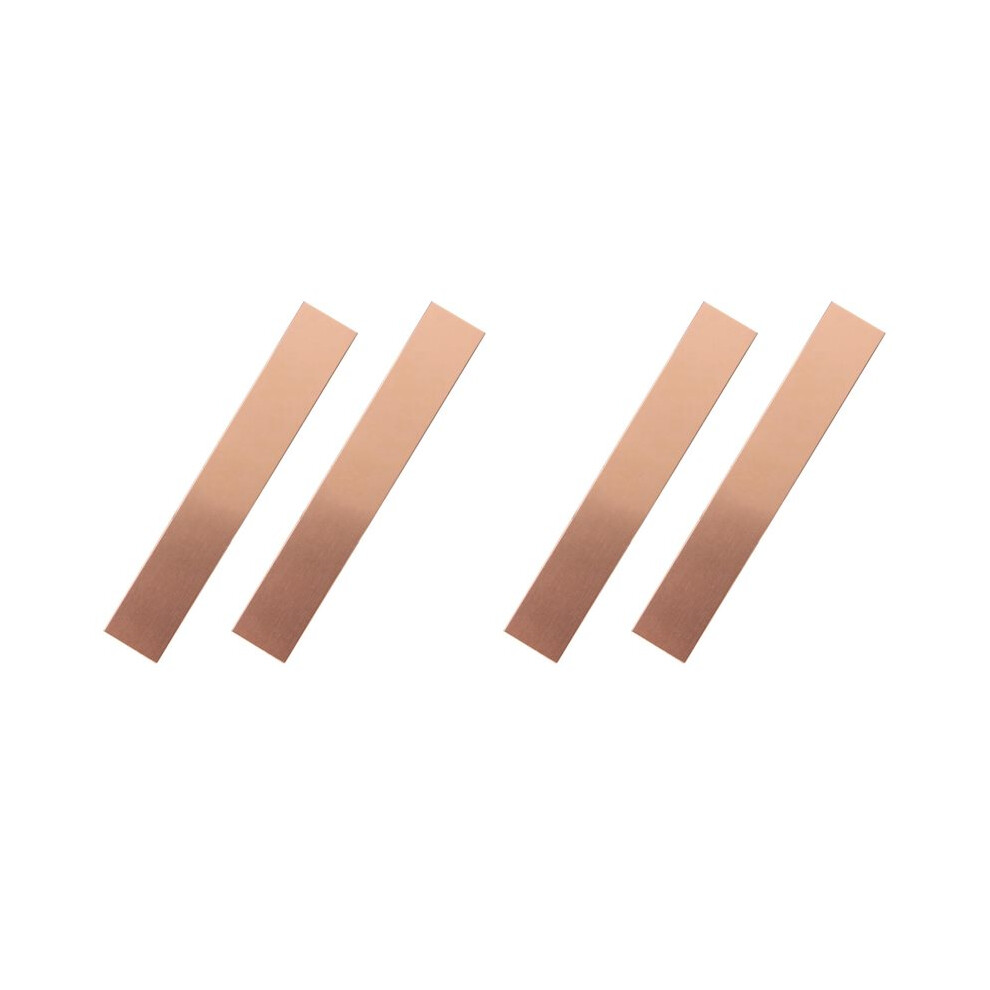 Pure Copper Anode 4 Pcs, 6 X 1 X 0.04 Inch (19 Ga) 99.95% High Purity Copper Electrode Strips Pure Copper Shee 6032536001088