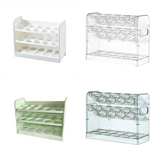 Sturdy Plastic Eggs Holder Saves Space In Your-Green 3 1