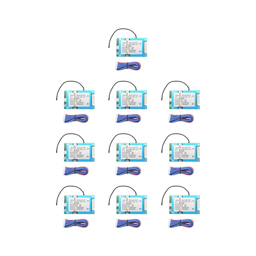 10X 10S 42V 15A For Bms Polymer Cell 18650 Lithium Battery Protection Board With Balance Built-In Temperature Control 6034185781922