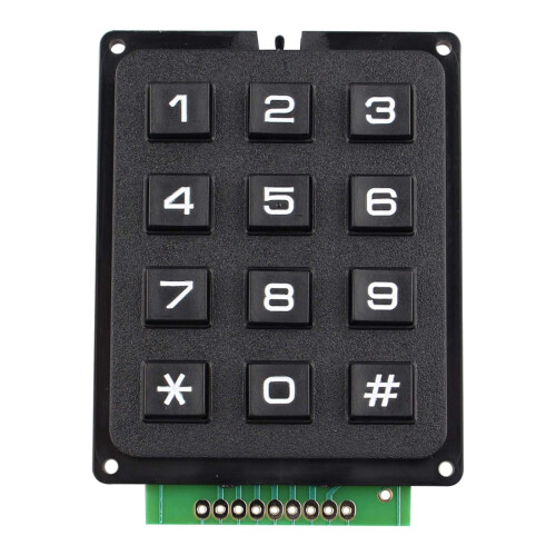 3x4 Matrix Keypad Module 12 Key Membrane Keyboard for Arduino DIY Projects Durable Tactile Input