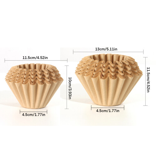 100pcs Unbleached Cone Shaped Coffee Filters-true color 185 2