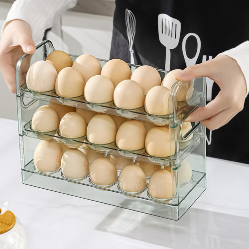 Sturdy Plastic Eggs Holder Saves Space In Your-Green 3 2