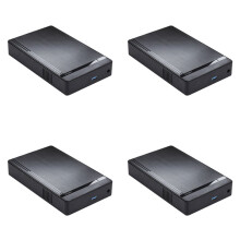 4Stück 3,5-Zoll-HDD-Gehäuse, -auf-USB-3.0-Adapter, Externes Festplattengehäuse für 2,5/3,5-Zoll-SSD-Festplatte für PC, Laptop, EU-Stecker