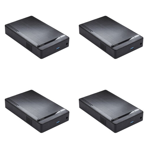 4X Caixa para HDD de 3,5 Polegadas  para Adaptador USB 3.0 Gabinete para Disco Rígido Externo para Disco SSD de 2,5/3,5 Polegadas HDD para PC e